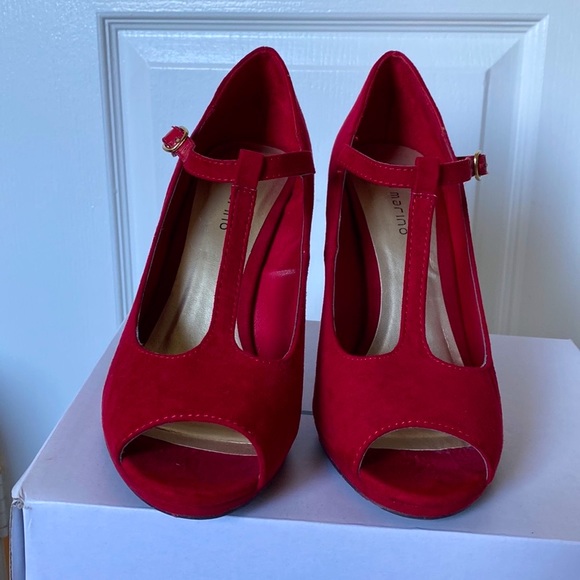 Peep toe high heel Mary Janes size 9.5 - Picture 2 of 7